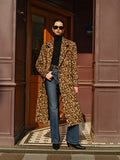 Chicmy-Winter Outfits Christmas Thanksgiving Gift New Year's Eve Outfits Streetwear Fashion Leopard Pockets Long Wool Coat