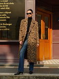 Chicmy-Winter Outfits Christmas Thanksgiving Gift New Year's Eve Outfits Streetwear Fashion Leopard Pockets Long Wool Coat