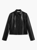 Chicmy-Winter Outfits Christmas Thanksgiving Gift New Year's Eve Outfits Streetwear Fashion Piping Rivet Button PU Leather Jacket