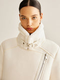 Chicmy-Autumn Jackets Outwear Asymmetrical Zipper Fleece Jacket