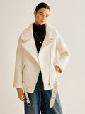 Chicmy-Autumn Jackets Outwear Asymmetrical Zipper Fleece Jacket