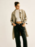 Chicmy-Winter Outfits Christmas Thanksgiving Gift New Year's Eve Outfits Streetwear Fashion Pinstripe-Cuff Long Trench Coat