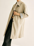 Chicmy-Winter Outfits Christmas Thanksgiving Gift New Year's Eve Outfits Streetwear Fashion Pinstripe-Cuff Long Trench Coat