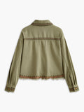 Chicmy-Autumn Jackets Outwear Boheme Button Short Polo Jacket