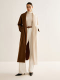 Chicmy-Winter Outfits Christmas Thanksgiving Gift New Year's Eve Outfits Streetwear Fashion Two-Tone Slit Tweed Long Coat