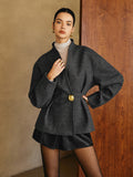 Chicmy-Winter Outfits Christmas Thanksgiving Gift New Year's Eve Outfits Streetwear Fashion Side Pleated Coat Without Belt