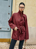 Chicmy-Winter Outfits Christmas Thanksgiving Gift New Year's Eve Outfits Streetwear Fashion Retro Asymmetrical Belted Trench Coat