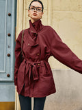 Chicmy-Winter Outfits Christmas Thanksgiving Gift New Year's Eve Outfits Streetwear Fashion Retro Asymmetrical Belted Trench Coat