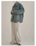 ChicMy-Fall Outfits -Autumn/Winter Coat Jacket INS Style Street Fashion Basic Washed Denim Jacket