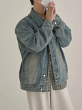 ChicMy-Fall Outfits -Autumn/Winter Coat Jacket INS Style Street Fashion Basic Washed Denim Jacket