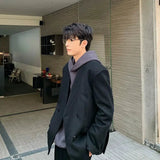 ChicMy-Fall Outfits -Autumn/Winter Coat Jacket INS Style Street Fashion Black Double-breasted Blazer & Pants