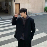 ChicMy-Fall Outfits -Autumn/Winter Coat Jacket INS Style Street Fashion Black Double-breasted Blazer & Pants