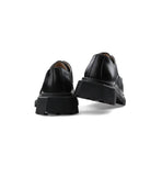 Chicmy- Black Square Toe Leather Shoes