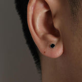 Chicmy- Black Round Ear Studs