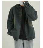 ChicMy-Fall Outfits -Autumn/Winter Coat Jacket INS Style Street Fashion Blue Hooded Denim Jacket