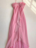 Chicmy-Thanksgiving Cyber Monday Christmas Elegant A Line Halter Long Chiffon Pink Prom Dresses Evening Dress C3002