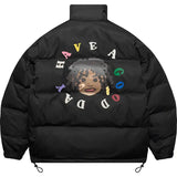 ChicMy-Fall Outfits -Autumn/Winter Coat Jacket INS Style Street Fashion Cartoon Portrait Print Jacket