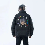 ChicMy-Fall Outfits -Autumn/Winter Coat Jacket INS Style Street Fashion Cartoon Portrait Print Jacket