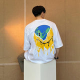 Chicmy- Cartoon Printing Round Neck T-Shirt