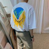 Chicmy- Cartoon Printing Round Neck T-Shirt