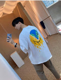 Chicmy- Cartoon Printing Round Neck T-Shirt