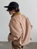 Chicmy- Casual Corduroy Collar Jacket