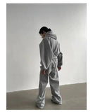 Chicmy- Casual Sports Hoodie Sweatpants Suit