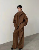 Chicmy- Contemporary Hoodie Wide-Leg Pants Suit