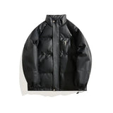 ChicMy-Fall Outfits -Autumn/Winter Coat Jacket INS Style Street Fashion Croc-print Padded Cotton Leather Jacket