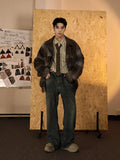 ChicMy-Fall Outfits -Autumn/Winter Coat Jacket INS Style Street Fashion Dark Coffee Plaid Woolen Velvet Jacket