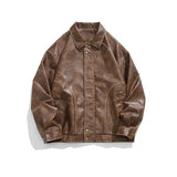 ChicMy-Fall Outfits -Autumn/Winter Coat Jacket INS Style Street Fashion Distressed Motorcycle Leather Jacket