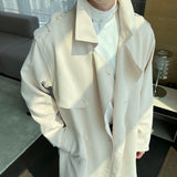 Chicmy- Double-Breasted Belted Long Trench Coat