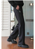 Chicmy- Elastic Embroidered Casual Long Pants