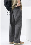 Chicmy- Elastic Waist Straight Cargo Pants