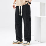 Chicmy- Elastic Waist Straight Cargo Pants