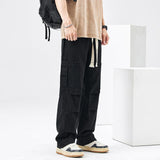 Chicmy- Elastic Waist Straight Cargo Pants