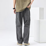 Chicmy- Elastic Waist Straight Cargo Pants