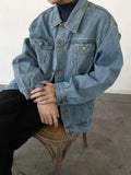 Chicmy- Front Pockets Denim Jacket