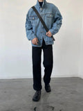 Chicmy- Front Pockets Denim Jacket