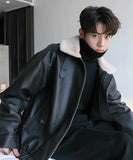 ChicMy-Fall Outfits -Autumn/Winter Coat Jacket INS Style Street Fashion Fur Collar Leather Jacket