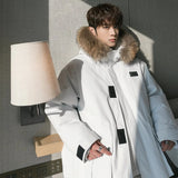 ChicMy-Fall Outfits -Autumn/Winter Coat Jacket INS Style Street Fashion Fur Collar Velcro Ski Jacket