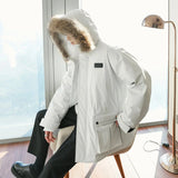 ChicMy-Fall Outfits -Autumn/Winter Coat Jacket INS Style Street Fashion Fur Collar Velcro Ski Jacket