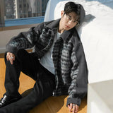 ChicMy-Fall Outfits -Autumn/Winter Coat Jacket INS Style Street Fashion Furry Checked Jacket