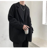 Chicmy-British-style Blazers Men Leisure Trendy Loose Suit Jackets Male Retro Daily Ins Streetwear All-match Simple Korean Suit-tops