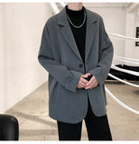 Chicmy-British-style Blazers Men Leisure Trendy Loose Suit Jackets Male Retro Daily Ins Streetwear All-match Simple Korean Suit-tops