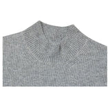 Chicmy- Half-Turtleneck Pleated Stretch Sweater