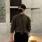 Chicmy- Half-Turtleneck Pleated Stretch Sweater