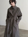 Chicmy- High Collar Belted Trench Coat