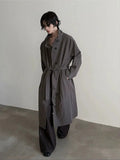 Chicmy- High Collar Belted Trench Coat