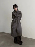 Chicmy- High Collar Belted Trench Coat